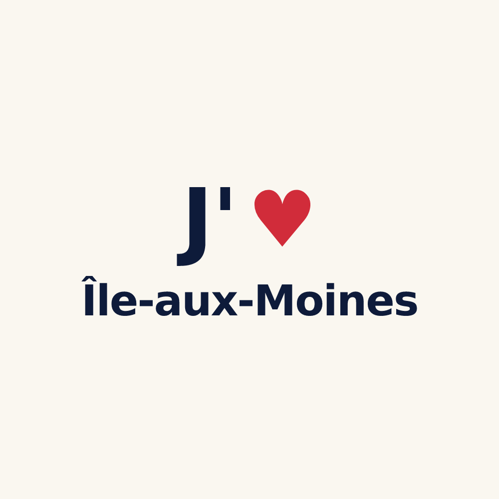 Tasse personnalisée Île-aux-Moines — design « J'aime Île-aux-Moines » imprimé sur la tasse