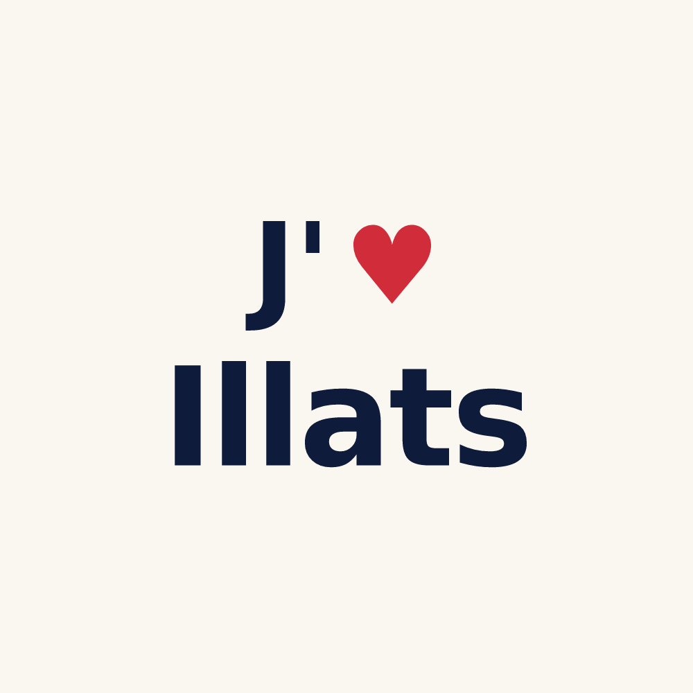Tasse personnalisée Illats — design J'aime Illats