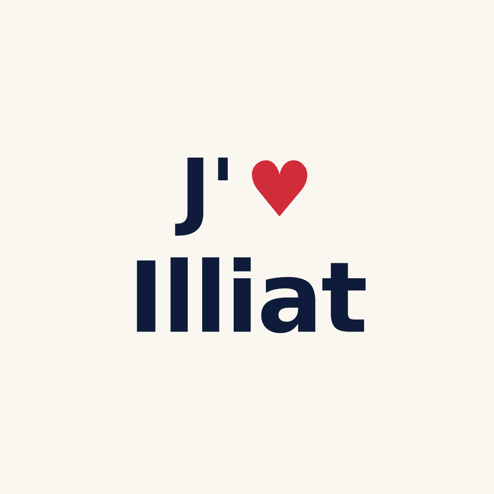 Tasse personnalisée Illiat — design « J'aime Illiat » imprimé sur la tasse