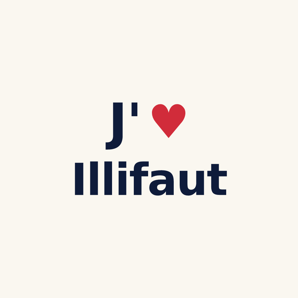 Tasse personnalisée Illifaut — design J'aime Illifaut