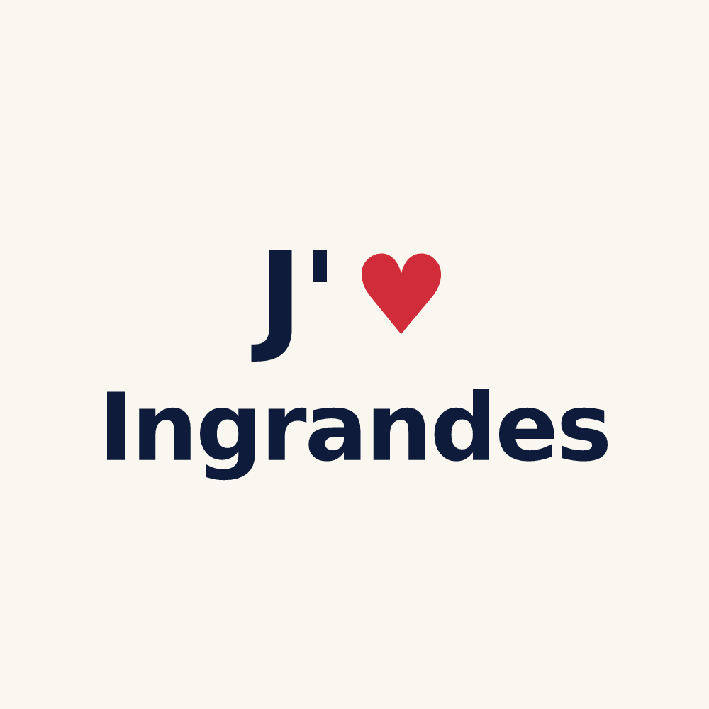 Tasse personnalisée Ingrandes — design J'aime Ingrandes