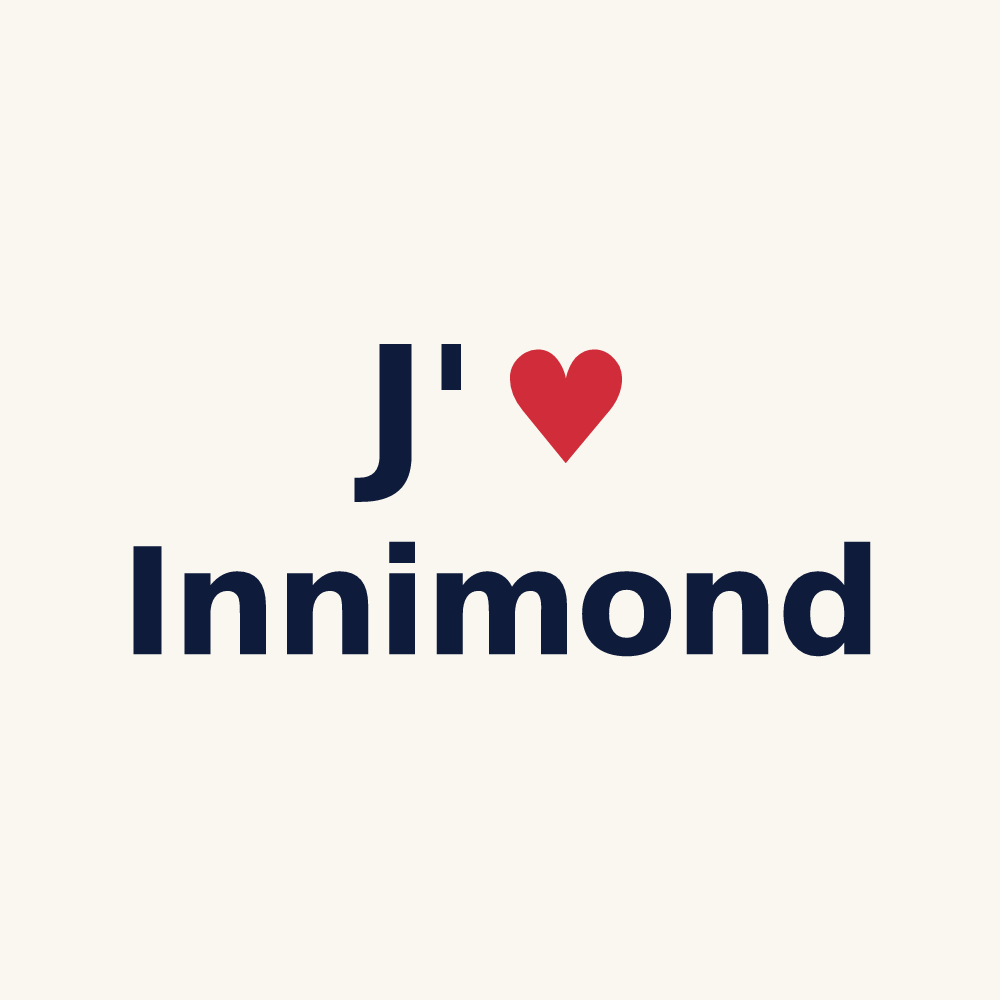 Tasse personnalisée Innimond — design J'aime Innimond