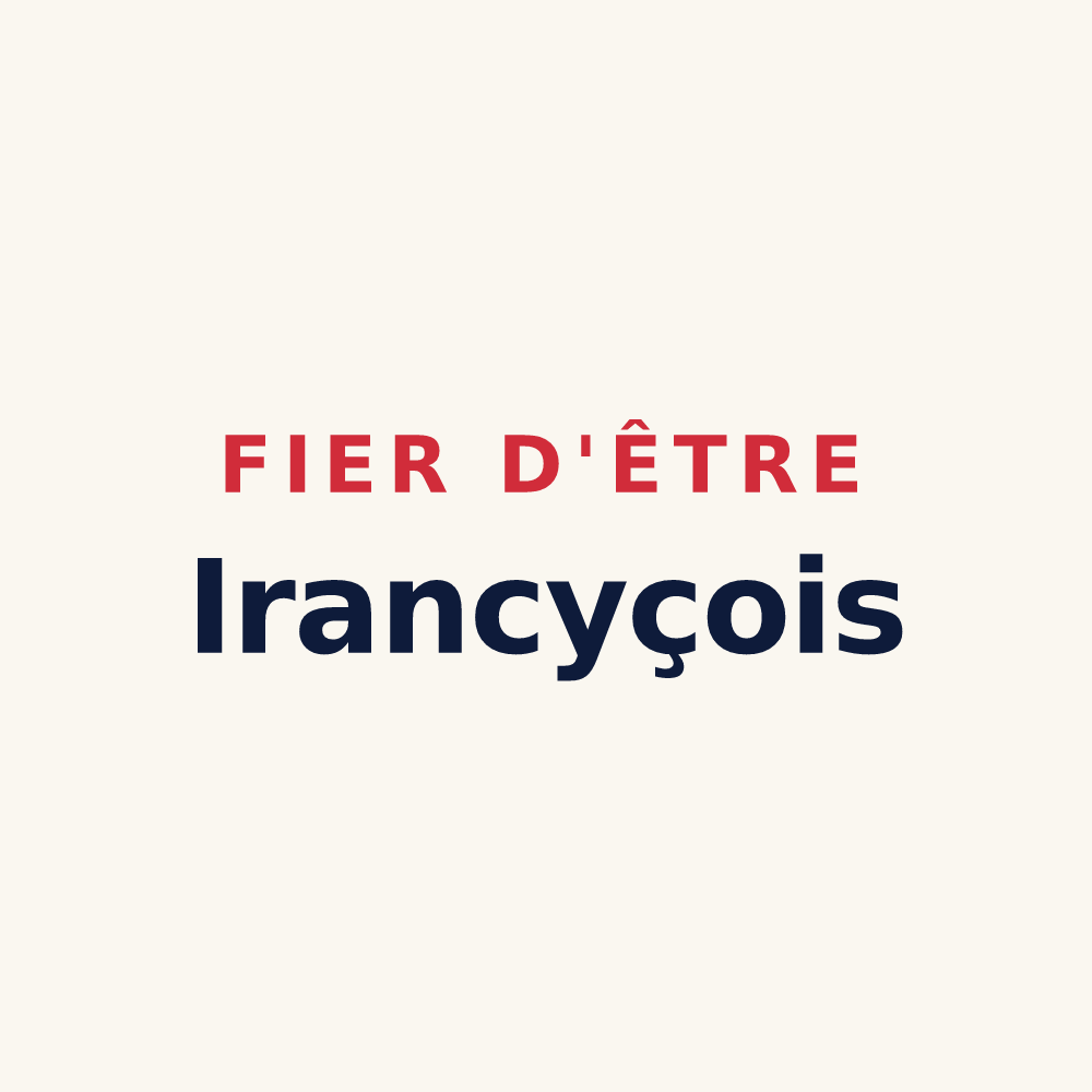 Tasse « Fier d'être Irancyçois » — design pour Irancy