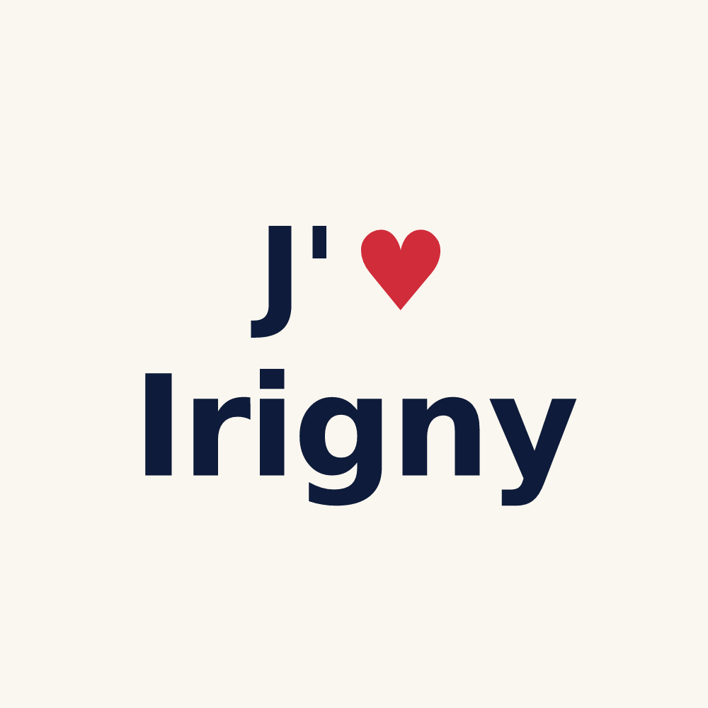 Tasse personnalisée Irigny — design J'aime Irigny