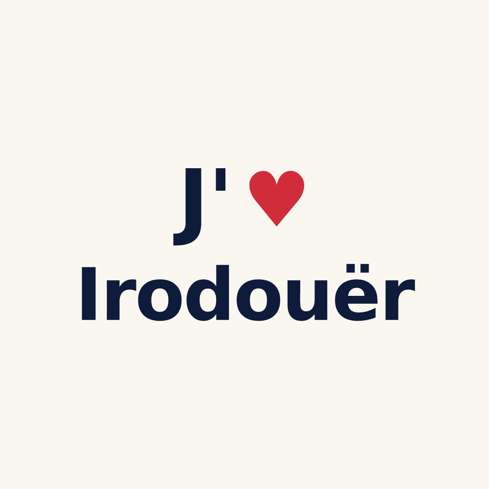 Tasse personnalisée Irodouër — design J'aime Irodouër