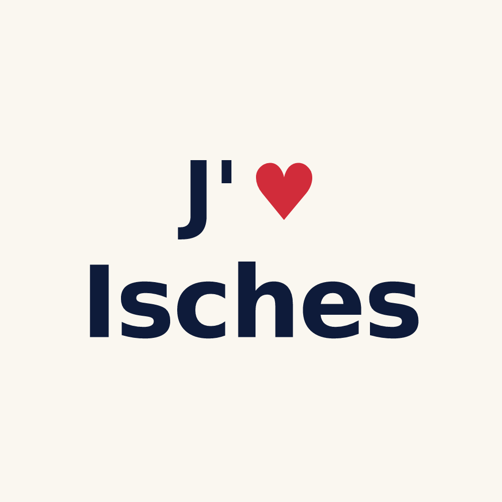 Tasse personnalisée Isches — design J'aime Isches