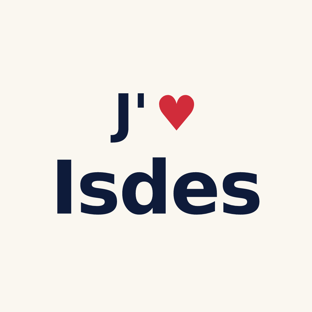 Tasse personnalisée Isdes — design J'aime Isdes