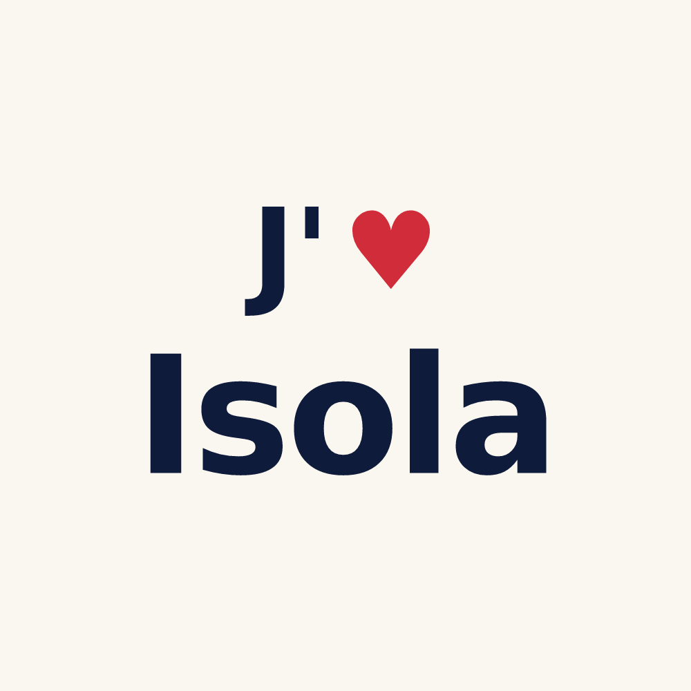 Tasse personnalisée Isola — design J'aime Isola