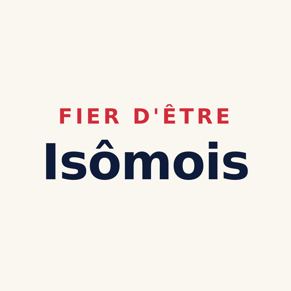 Tasse « Fier d'être Isômois » — design pour Isômes