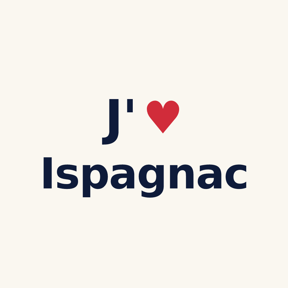 Tasse personnalisée Ispagnac — design J'aime Ispagnac