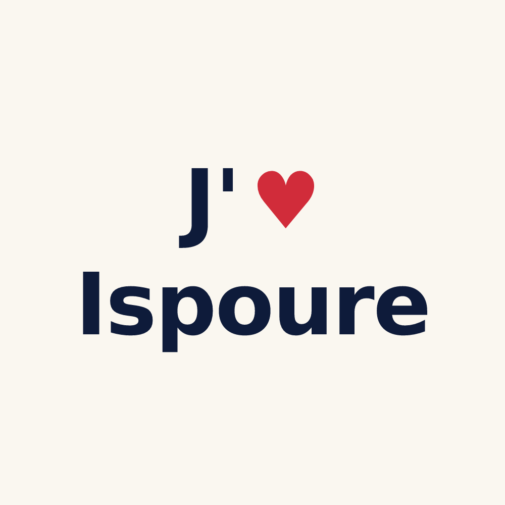 Tasse personnalisée Ispoure — design J'aime Ispoure