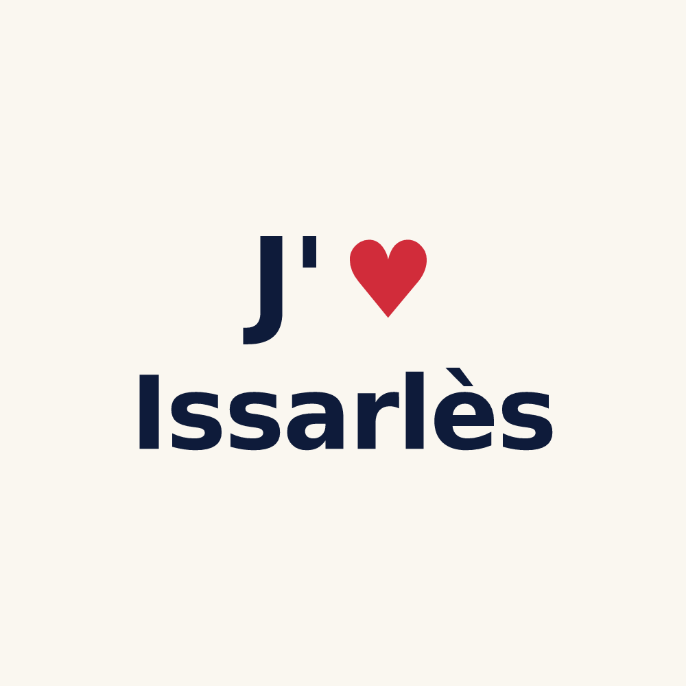 Tasse personnalisée Issarlès — design J'aime Issarlès