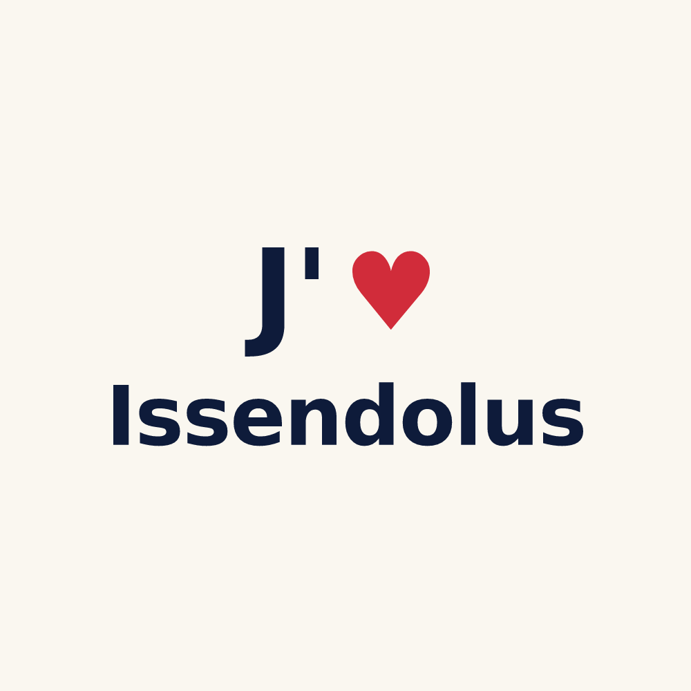 Tasse personnalisée Issendolus — design J'aime Issendolus