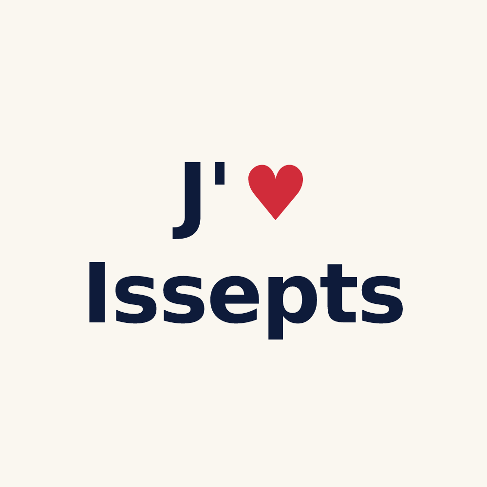 Tasse personnalisée Issepts — design J'aime Issepts