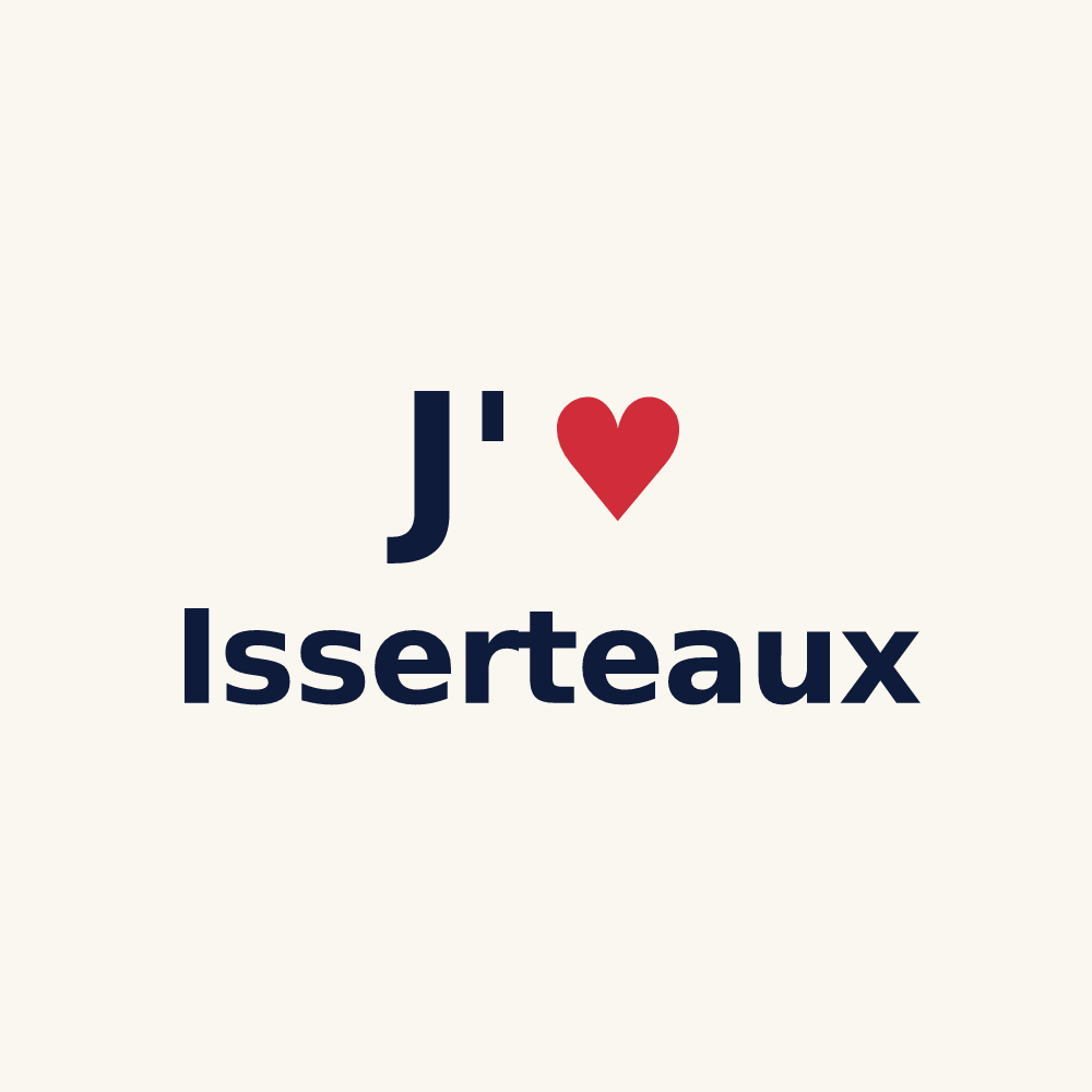 Tasse personnalisée Isserteaux — design J'aime Isserteaux