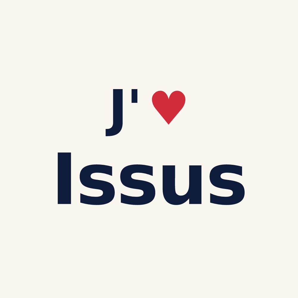Tasse personnalisée Issus — design J'aime Issus
