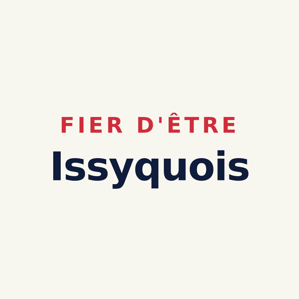 Tasse « Fier d'être Issyquois » — design pour Issy-l'Évêque