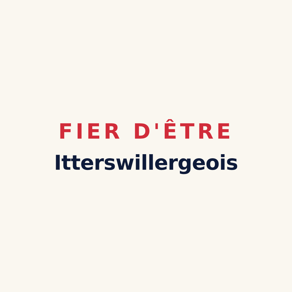 Tasse « Fier d'être Itterswillergeois » — design pour Itterswiller