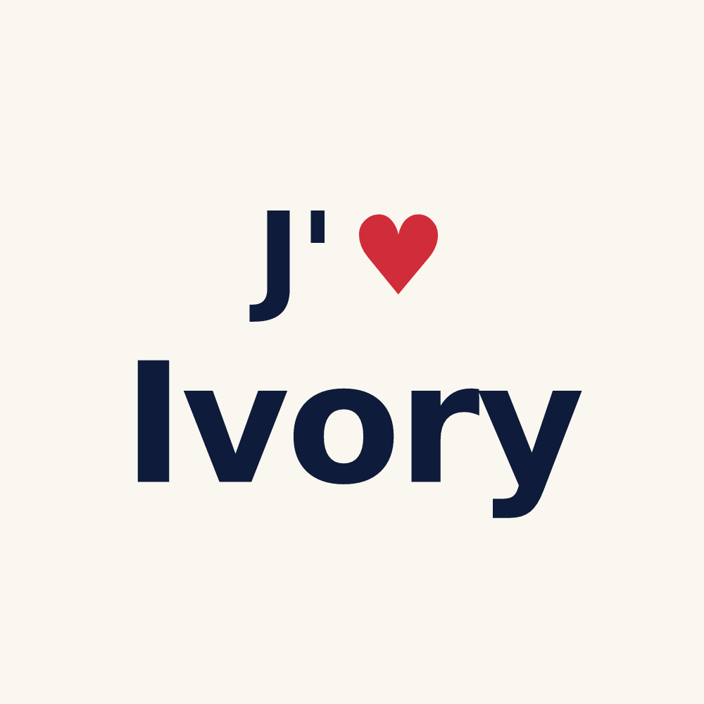 Tasse personnalisée Ivory — design J'aime Ivory