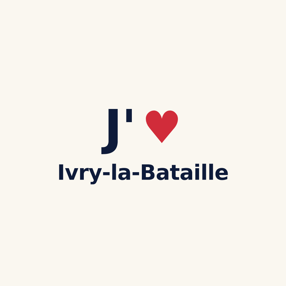 Tasse personnalisée Ivry-la-Bataille — design J'aime Ivry-la-Bataille