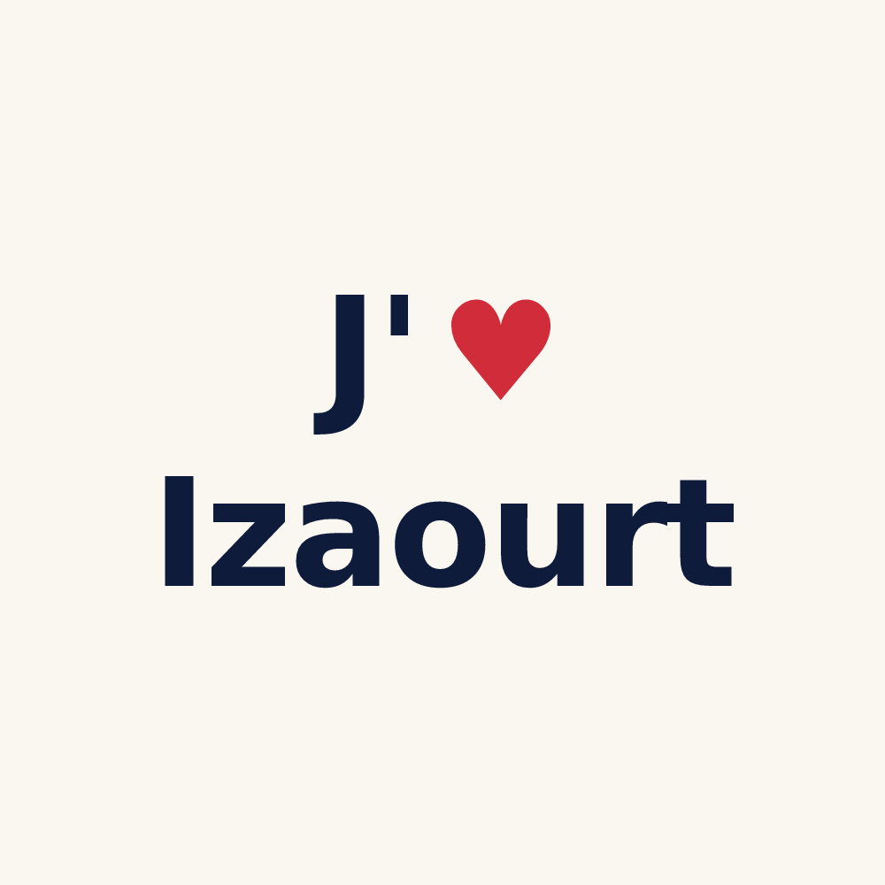 Tasse personnalisée Izaourt — design J'aime Izaourt