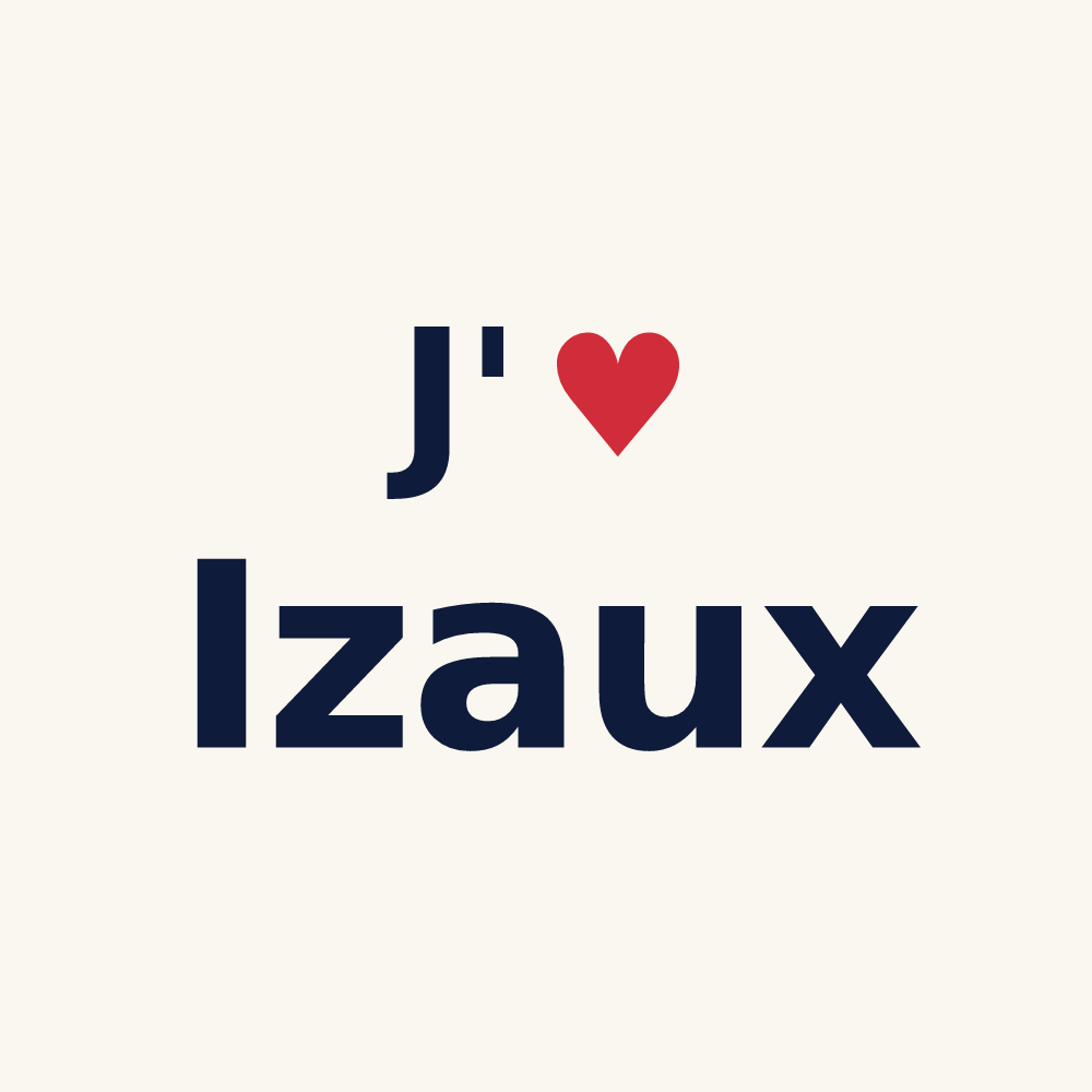 Tasse personnalisée Izaux — design J'aime Izaux