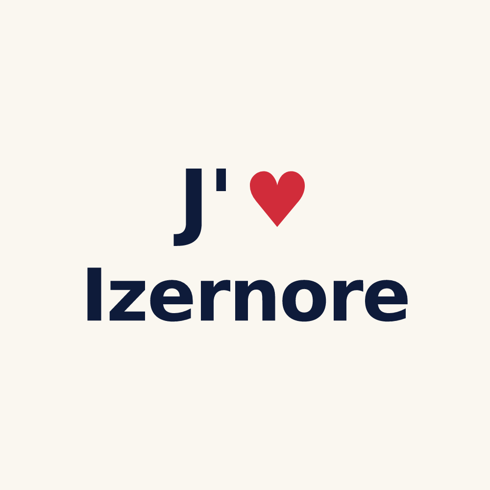 Tasse personnalisée Izernore — design J'aime Izernore