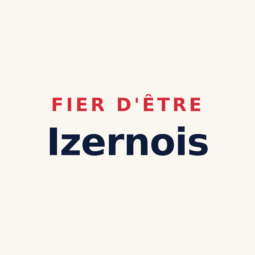 Tasse « Fier d'être Izernois » — design pour Izernore