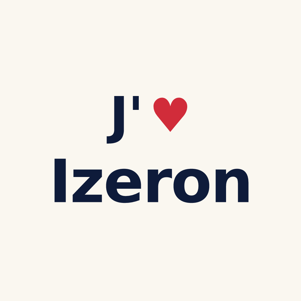 Tasse personnalisée Izeron — design J'aime Izeron