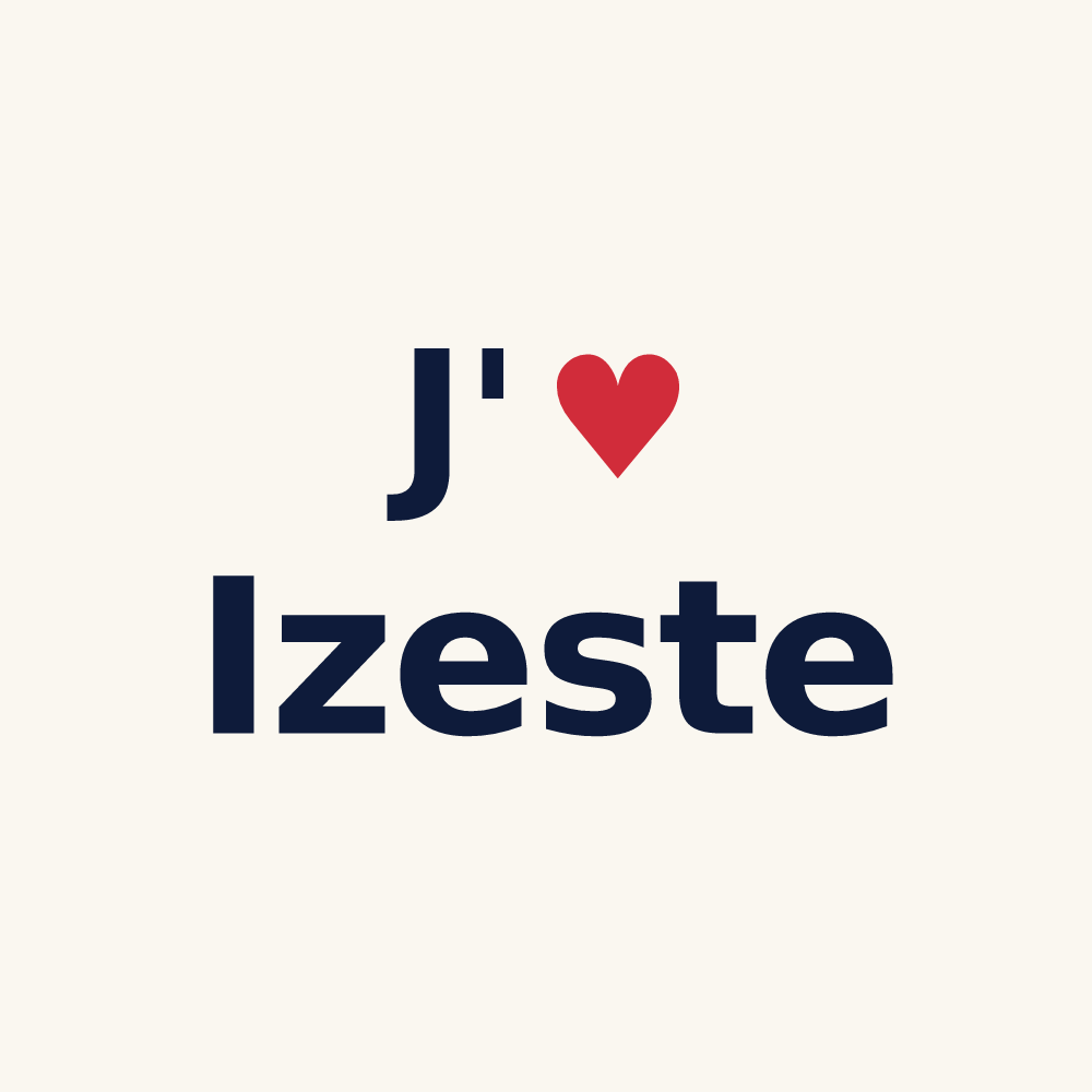 Tasse personnalisée Izeste — design J'aime Izeste
