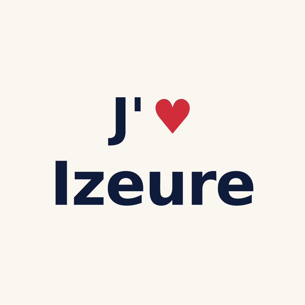 Tasse personnalisée Izeure — design J'aime Izeure
