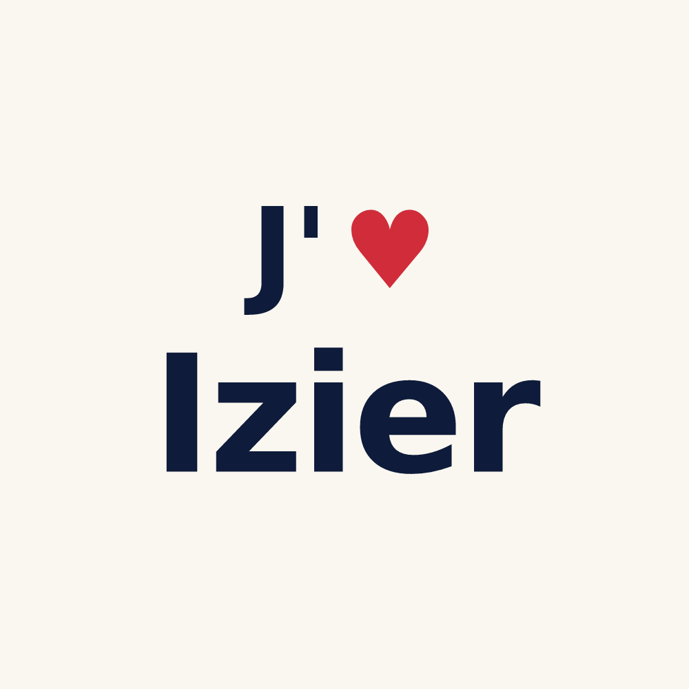 Tasse personnalisée Izier — design J'aime Izier
