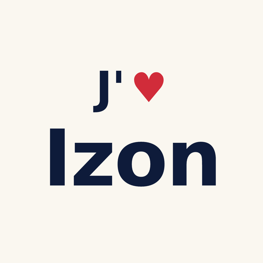 Tasse personnalisée Izon — design J'aime Izon
