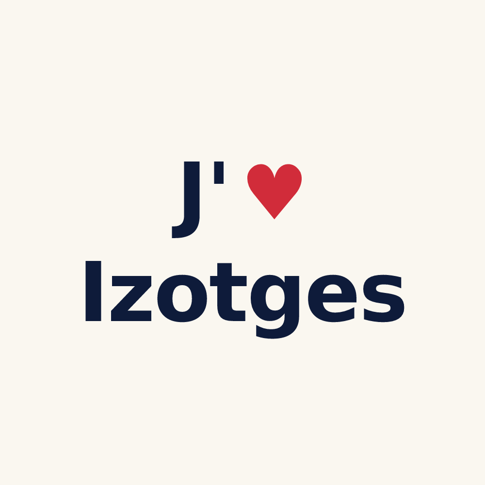 Tasse personnalisée Izotges — design J'aime Izotges