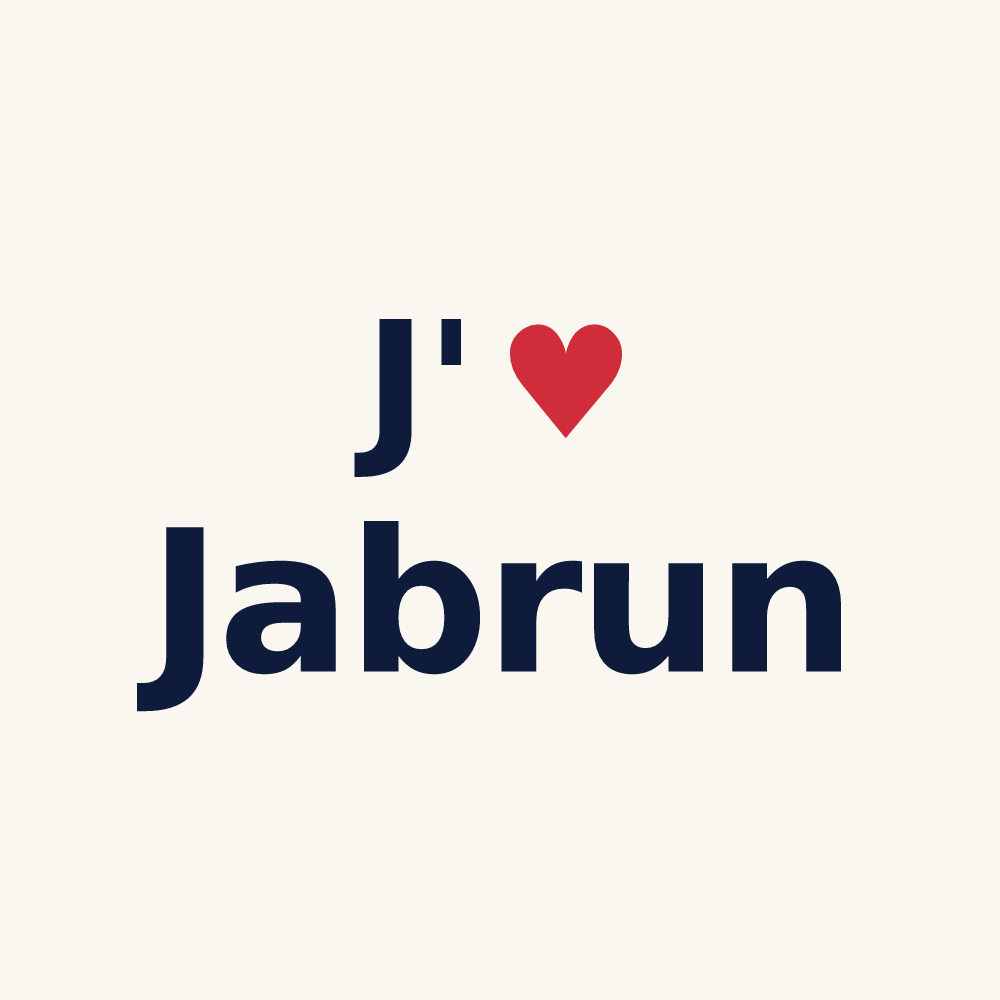 Tasse personnalisée Jabrun — design J'aime Jabrun
