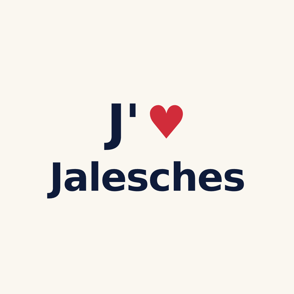 Tasse personnalisée Jalesches — design J'aime Jalesches