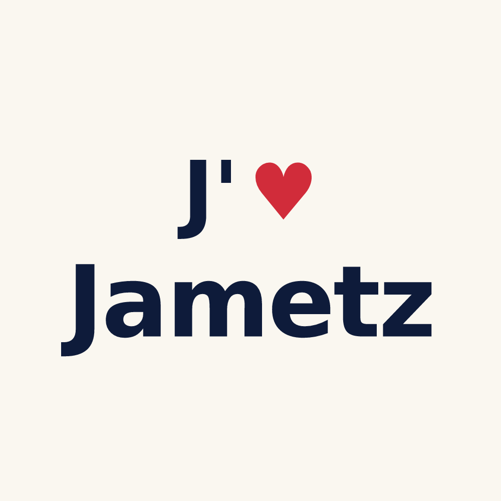 Tasse personnalisée Jametz — design J'aime Jametz