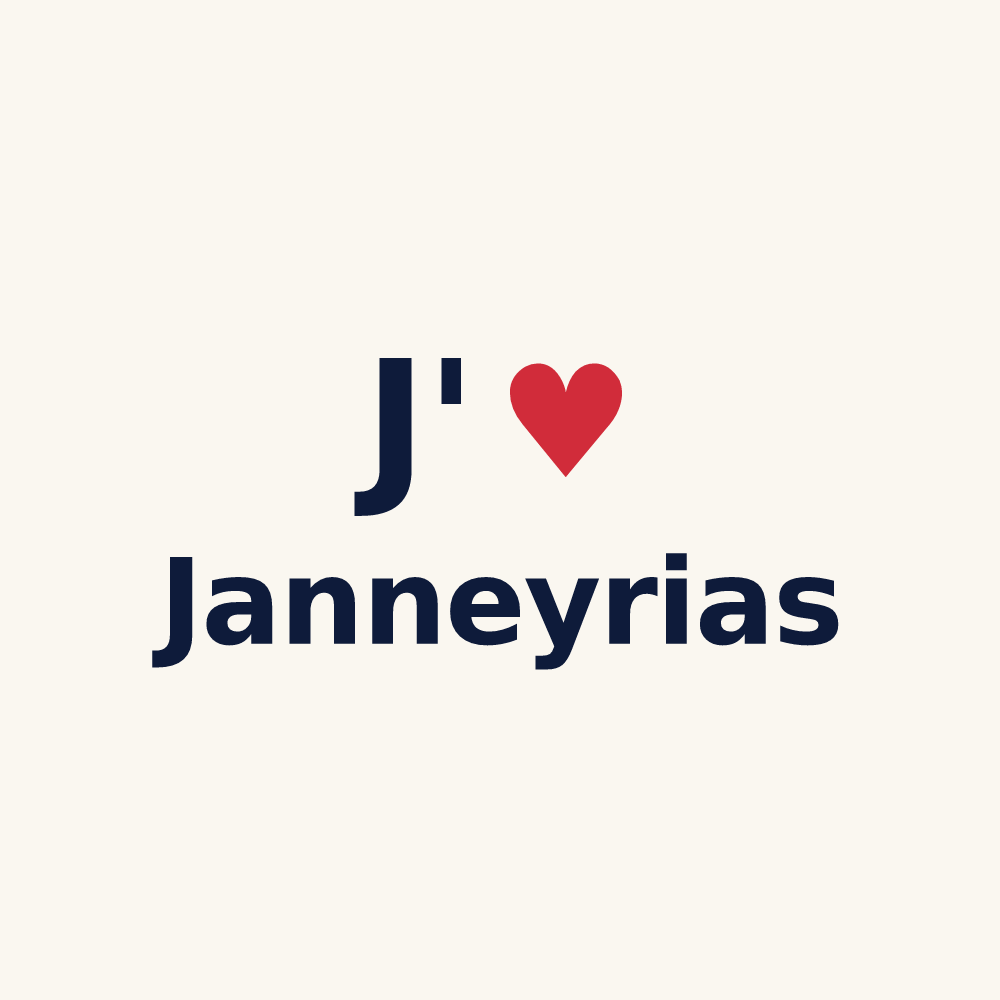 Tasse personnalisée Janneyrias — design J'aime Janneyrias