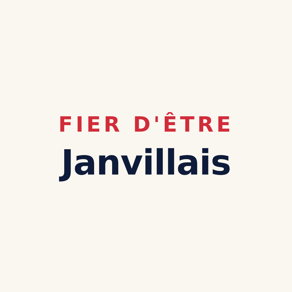 Tasse « Fier d'être Janvillais » — design pour Janville