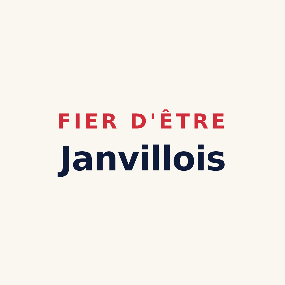 Tasse « Fier d'être Janvillois » — design pour Janville-sur-Juine