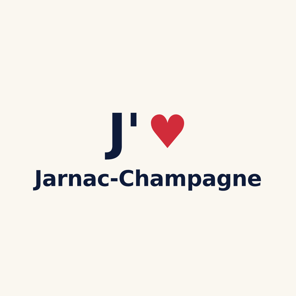 Tasse personnalisée Jarnac-Champagne — design J'aime Jarnac-Champagne