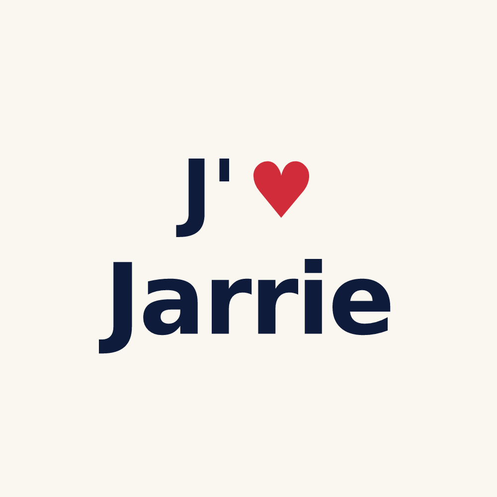 Tasse personnalisée Jarrie — design J'aime Jarrie