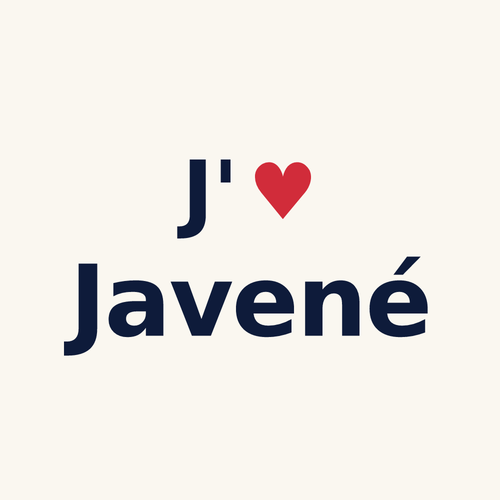 Tasse personnalisée Javené — design J'aime Javené