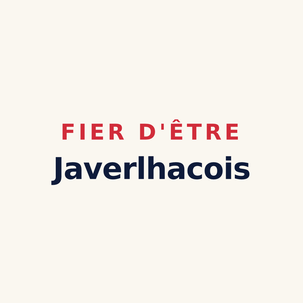 Tasse « Fier d'être Javerlhacois » — design pour Javerlhac-et-la-Chapelle-Saint-Robert