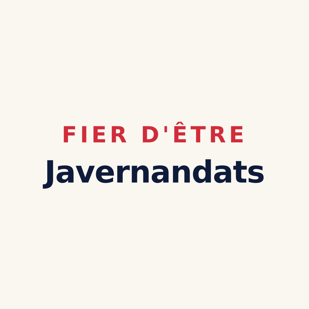 Tasse « Fier d'être Javernandats » — design pour Javernant