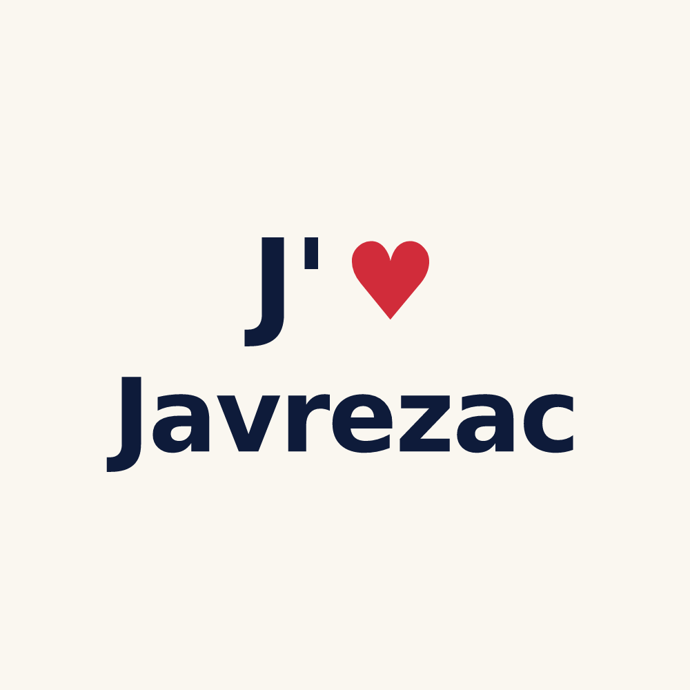 Tasse personnalisée Javrezac — design J'aime Javrezac