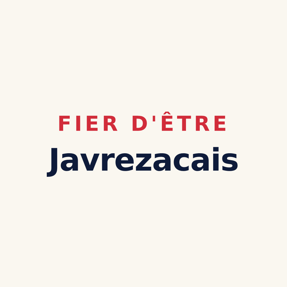 Tasse « Fier d'être Javrezacais » — design pour Javrezac