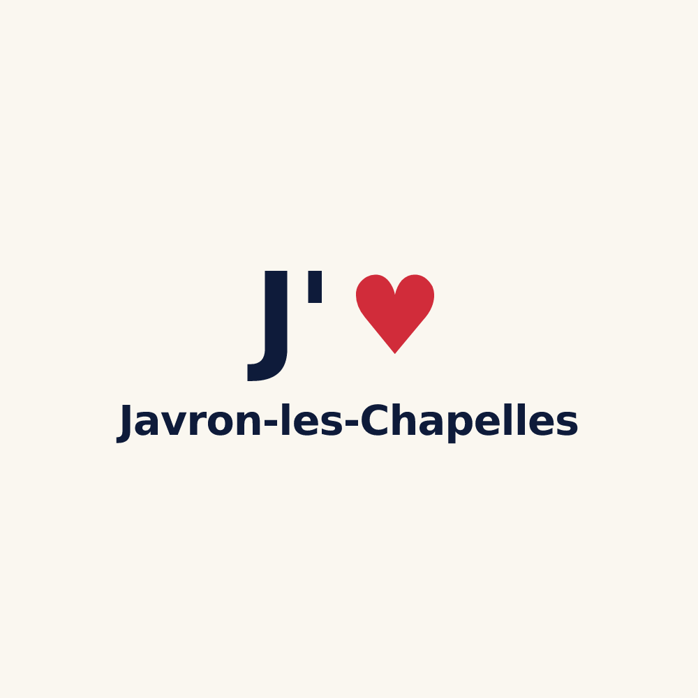 Tasse personnalisée Javron-les-Chapelles — design J'aime Javron-les-Chapelles