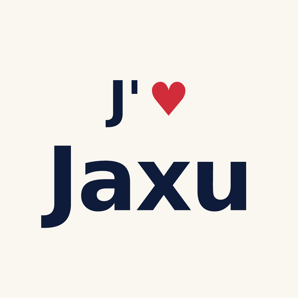 Tasse personnalisée Jaxu — design J'aime Jaxu