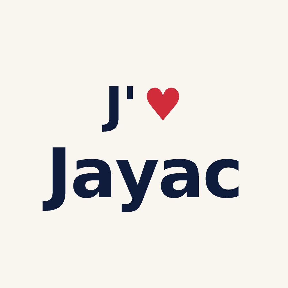 Tasse personnalisée Jayac — design J'aime Jayac
